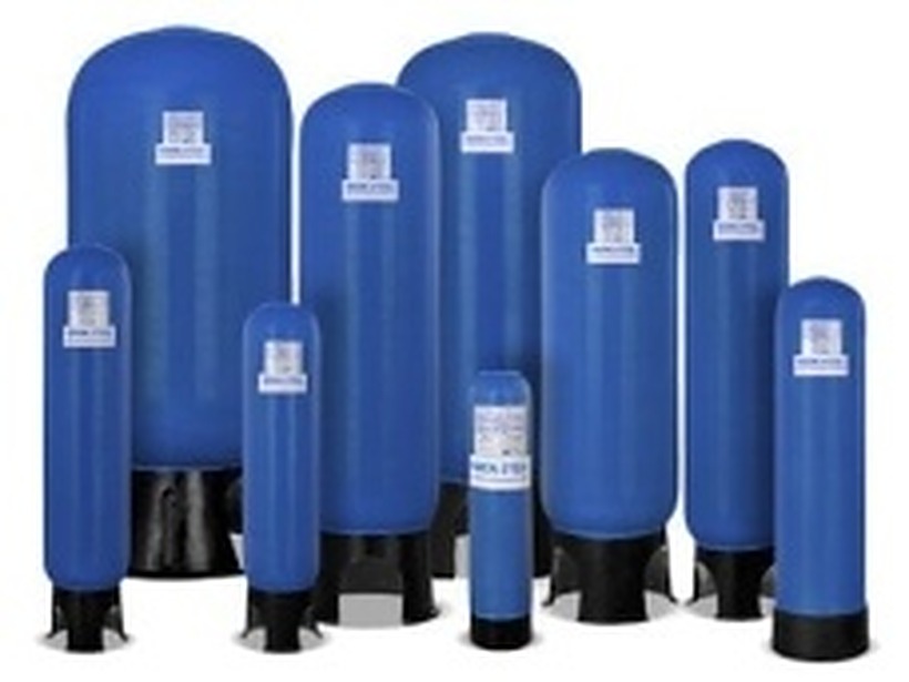 Blue FRP pressure vessels